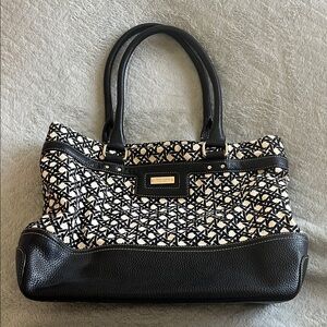 Kate Spade Black and Cream patterned tote.
